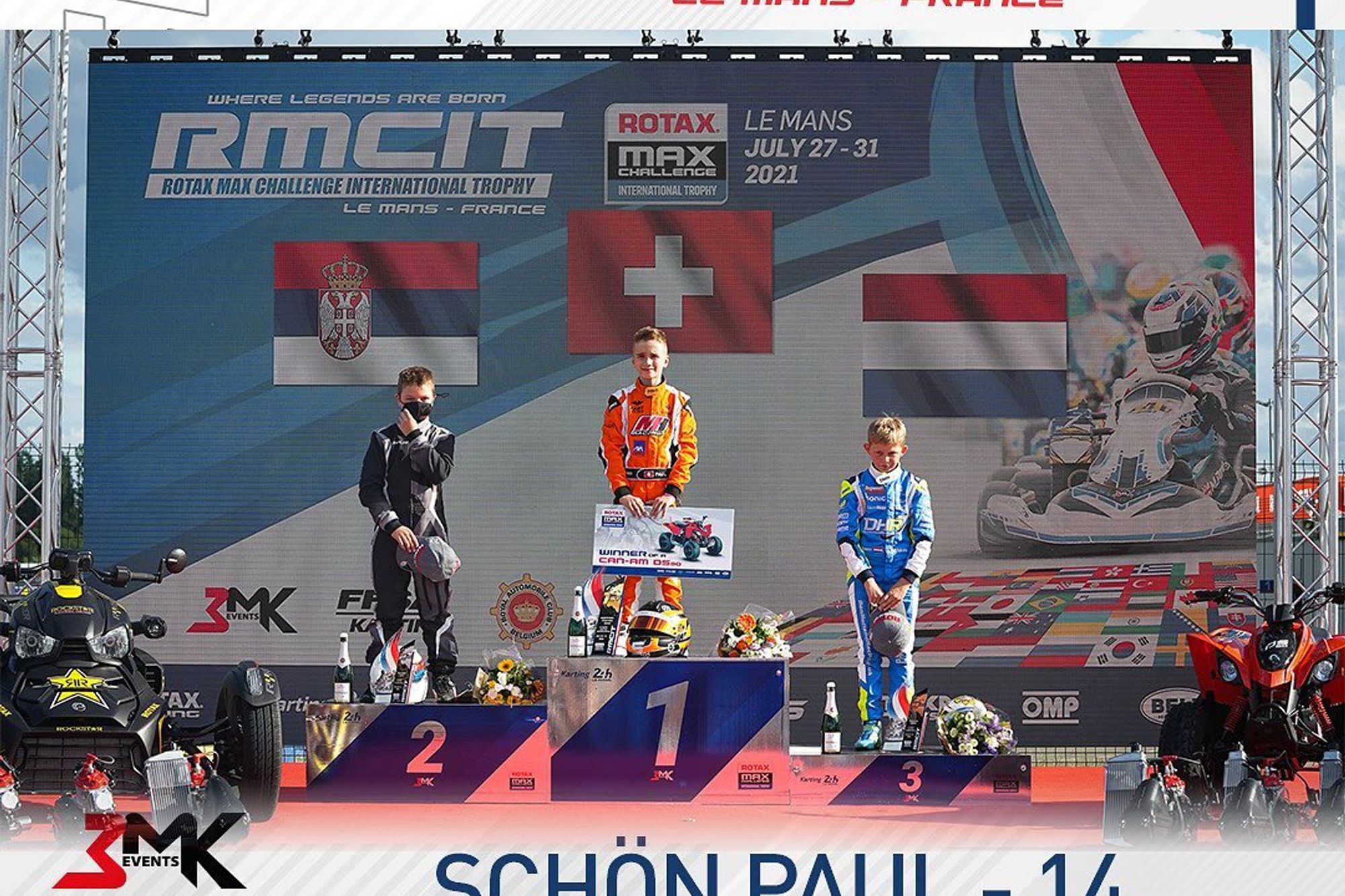 Start-Ziel Sieg für Paul Schön im Final der Rotax Max Challenge International Trophy in Le Mans