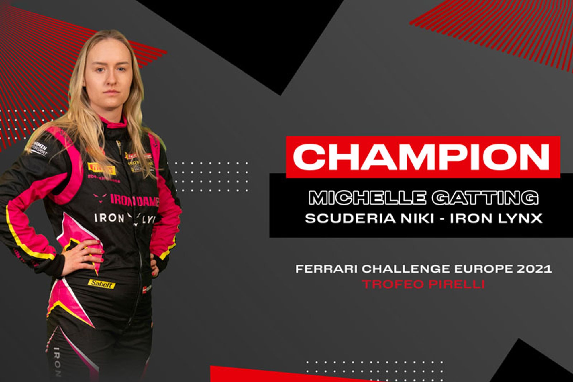 Michelle Gatting schreibt Geschichte und wird die erste weibliche Gewinnerin der Ferrari Challenge Trofeo Pirelli Series